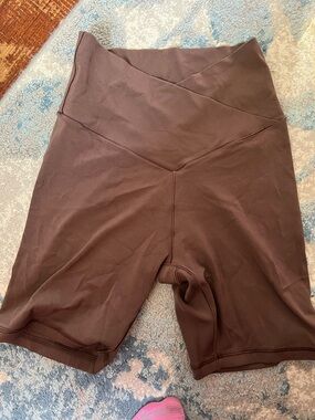 aerie Chocolate Brown High-Rise Bike Shorts